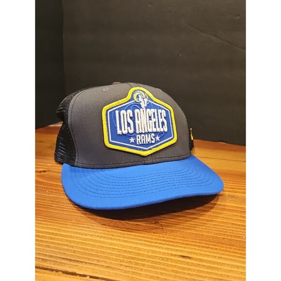 New Era Los Angeles Rams NFL Mesh Trucker 9Fifty Snapback Hat - Picture 1 of 11